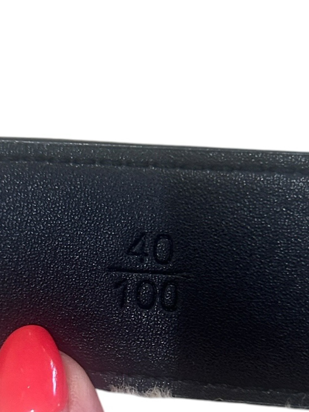 Gucci Black Leather Belt with Gold Double G Buckle authentic size 40 - Picture 7 of 7